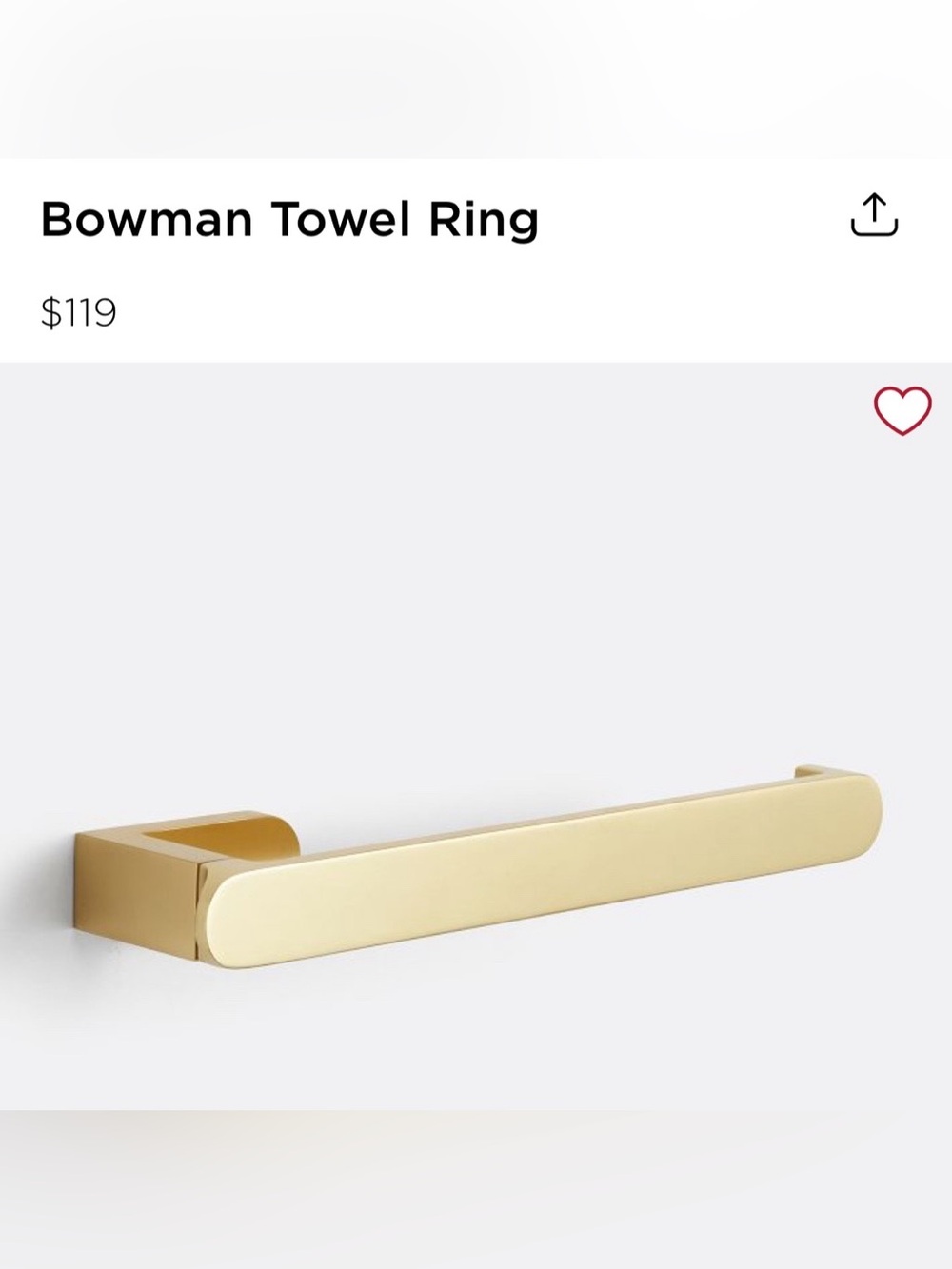 Rejuvenation Bowman Towel Ring
